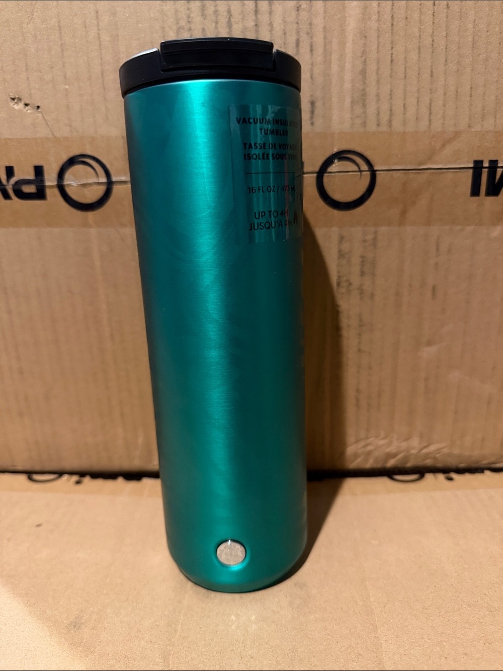 Starbucks Metallic Teal Travel Mug with Black Lid